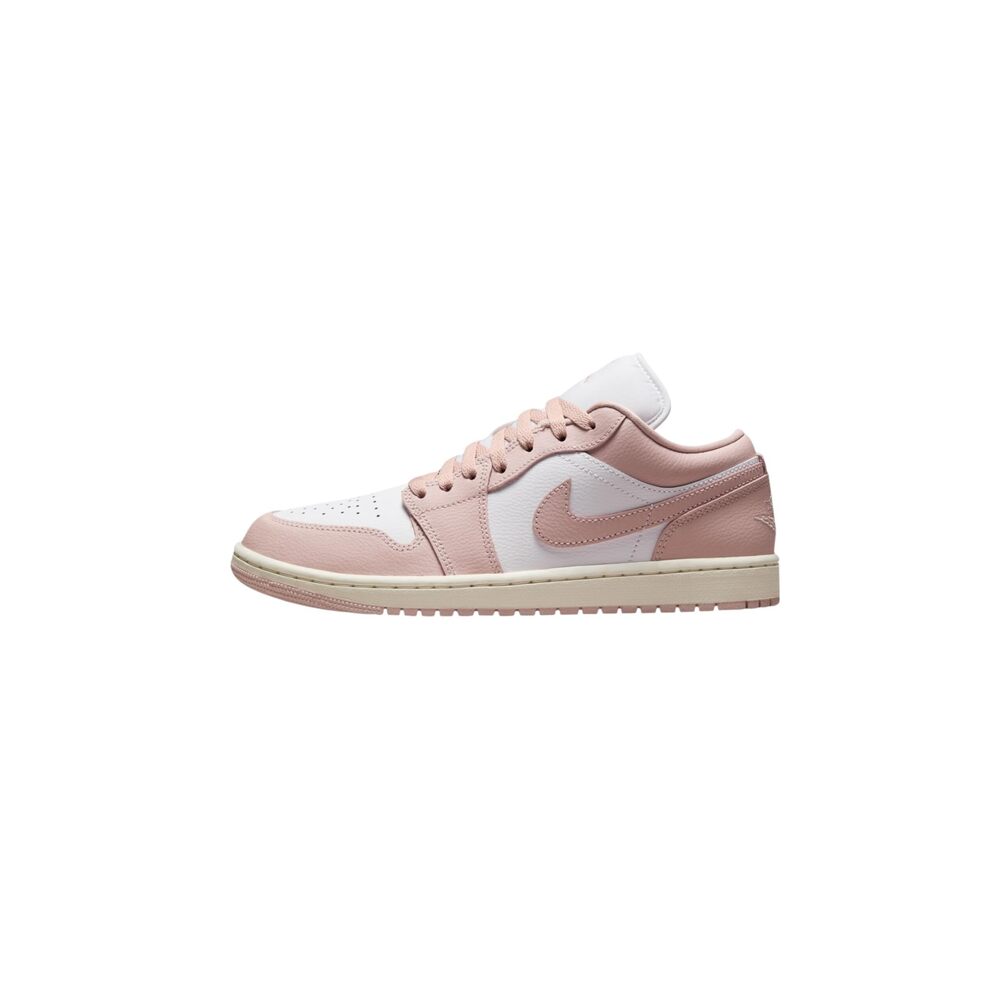 Air Jordan Women's 1 Low Shoes , White/Sail/Pink Oxford, 7.5
